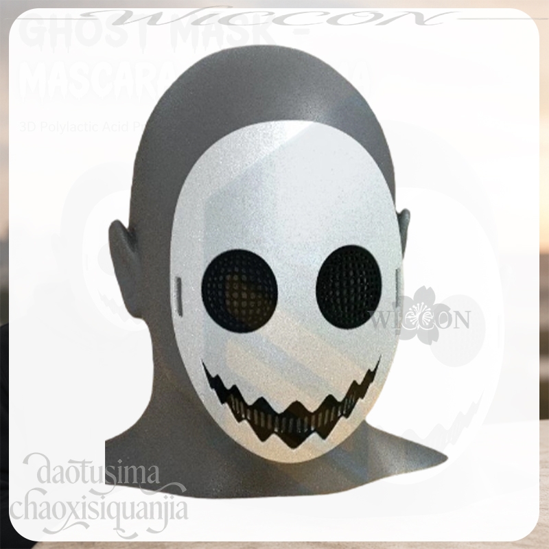 Anime Cosplay Events 2026 - Korku Fantasma Hayalet 3D PLA Maske