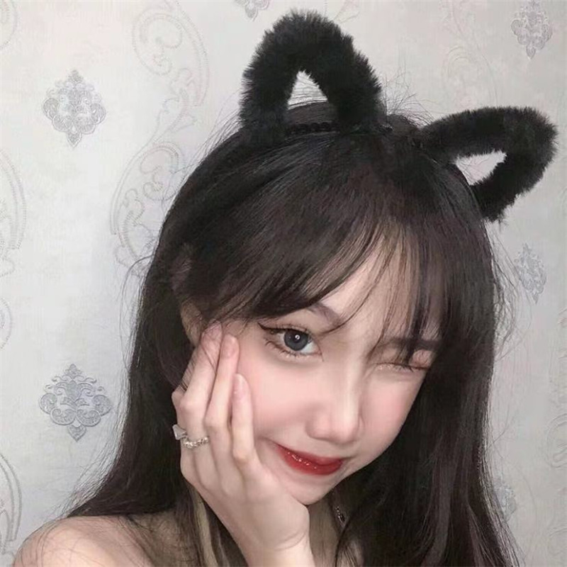 Anime Cosplay Korean Girl - Sevimli Tüylü Yavru Kedi Kulakları Hairband