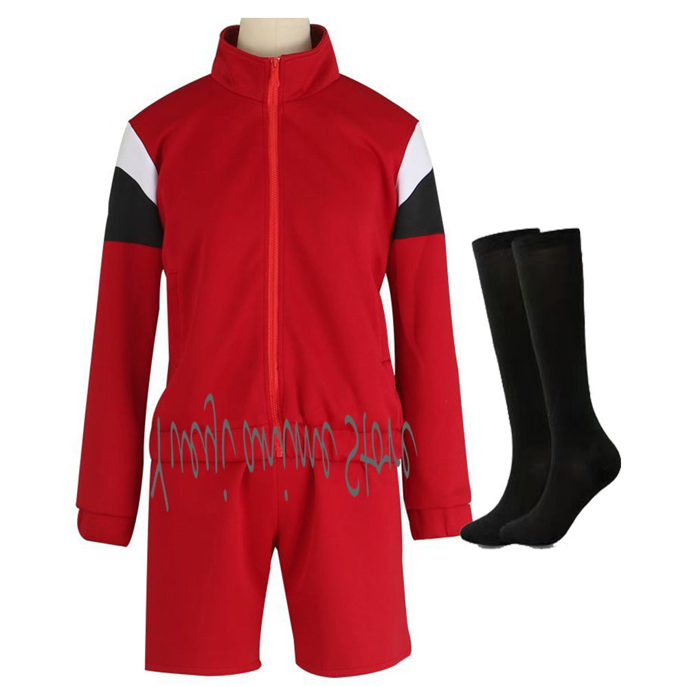 Anime Cosplay Red - Özelleştirilmiş-Anime Nishimiya Yuzuru Kırmızı Okul Üniforması