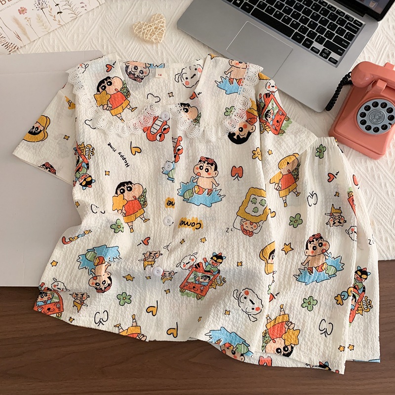 Anime Cosplay Korean Girl - Anime Yaz Crayon Shin-Chan çocuk pijama
