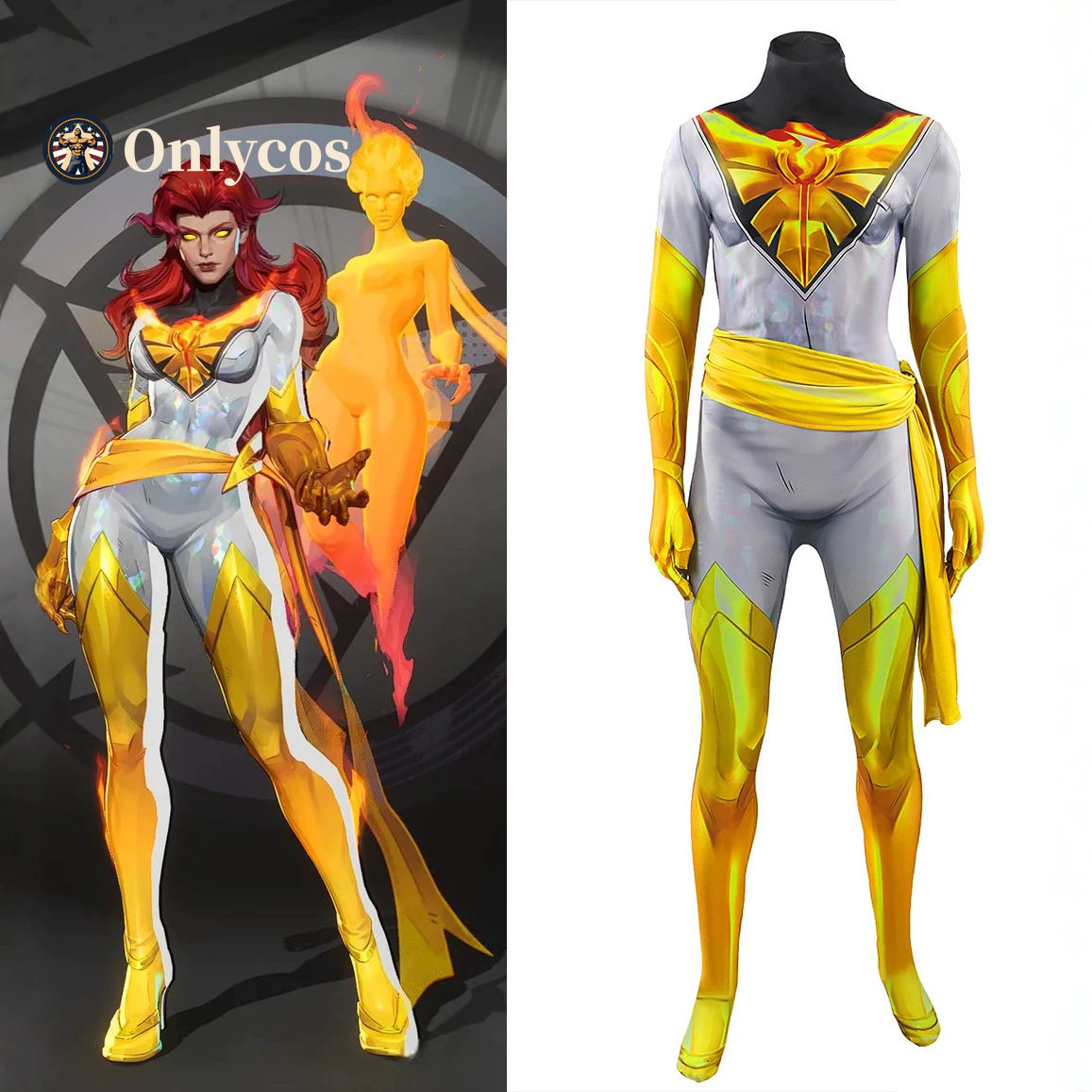 Rivals Beyaz Taç Phoenix Jean  - Anime Cosplay Bodysuit incelemesi ve fiyatı