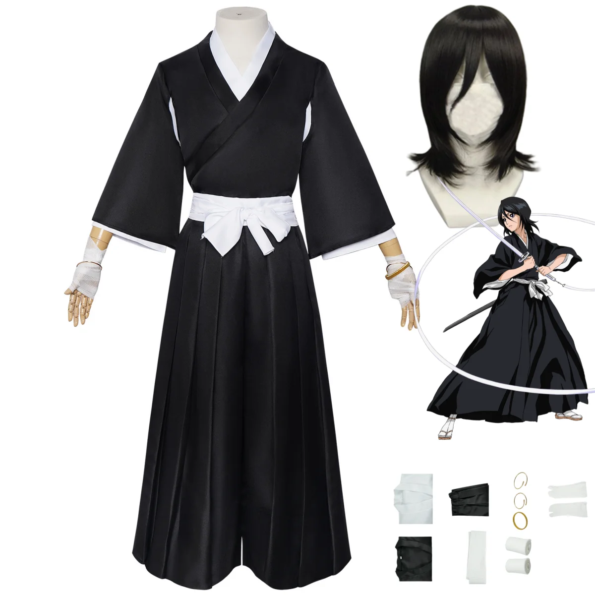 Anime Bleach Shinigami Kuchiki - Anime Cosplay Bleach incelemesi ve fiyatı