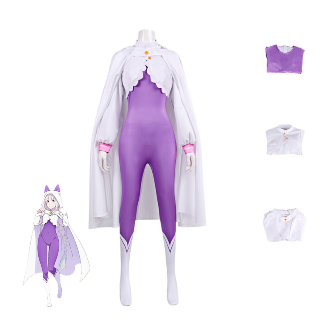 Re Zero Emilia Cosplay Kostümü - Anime Cosplay Bodysuit incelemesi ve fiyatı