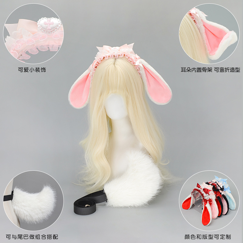Lolita Tavşan Kulak Bandı Kadı - Anime Cosplay Girl Photo incelemesi ve fiyatı
