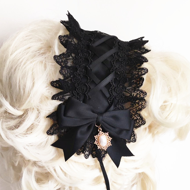 Kırmızı koyu gotik Lolita dant - Anime Cosplay Girl With Black Hair incelemesi ve fiyatı